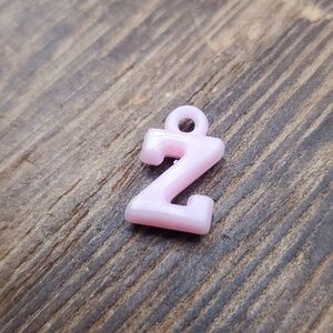 Pink initial Z charm‎